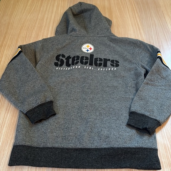 NFL Team Apparel zip front hooded sweatshirt gray black gold - Picture 6 of 6